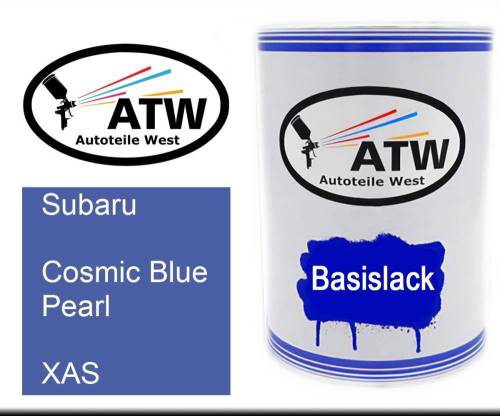 Subaru, Cosmic Blue Pearl, XAS: 500ml Lackdose, von ATW Autoteile West.